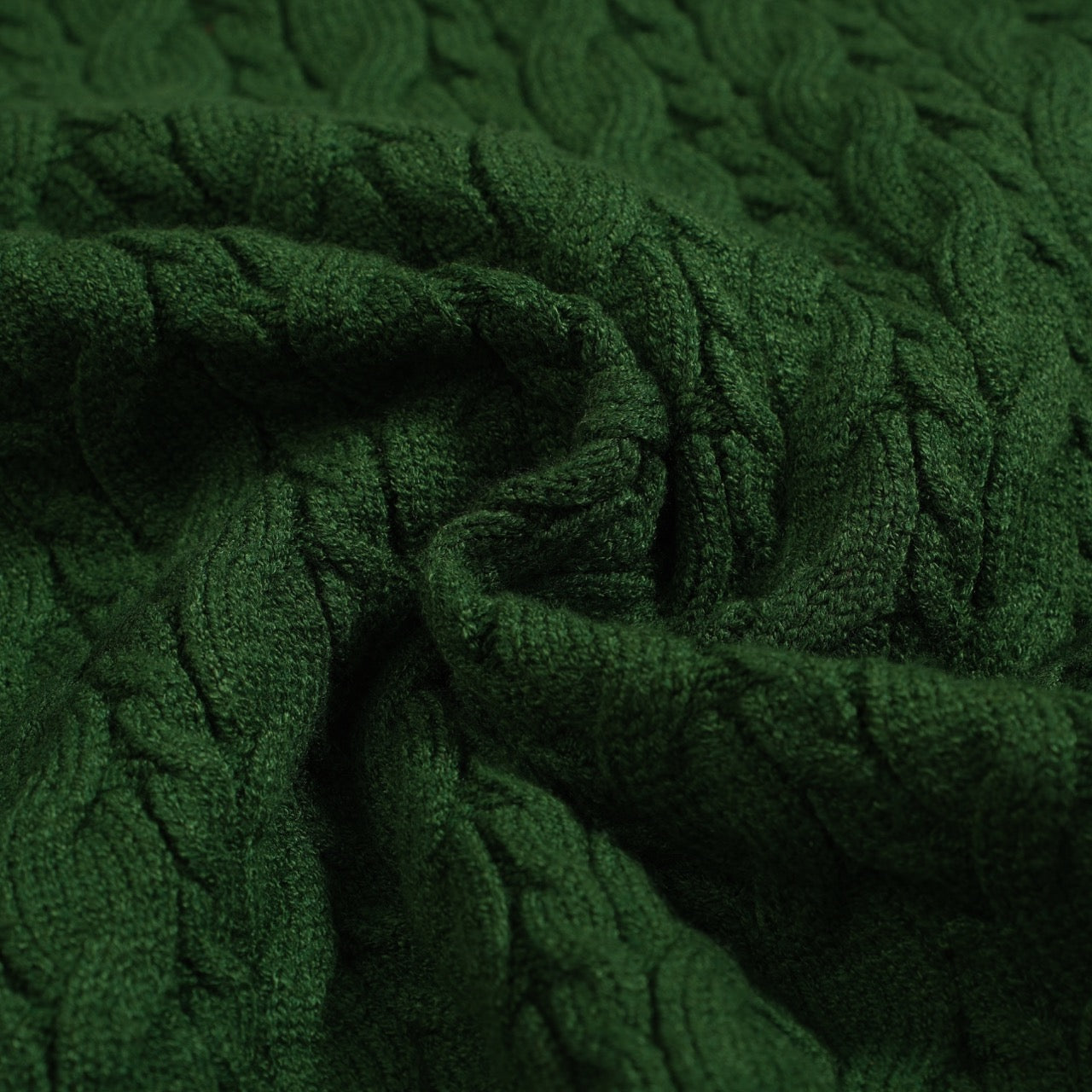 Women Green Deep V Neck Long Sleeve Knitted Sweater
