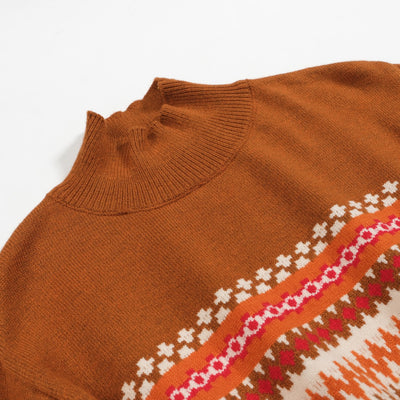 Women Brown Turtleneck Sweater