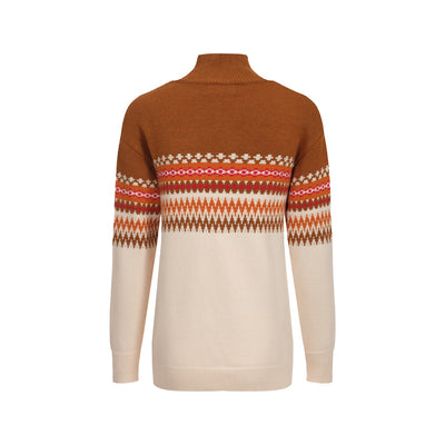 Women Brown Turtleneck Sweater