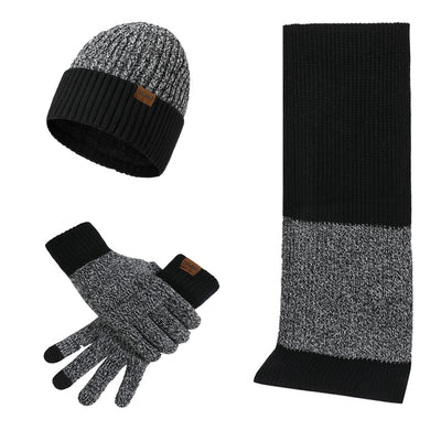 Thermisch pak heren- en damesmutsen sjaal handschoenen driedelige set