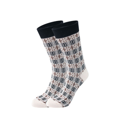 Chaussettes athlétiques à double aiguille de style ethnique rétro