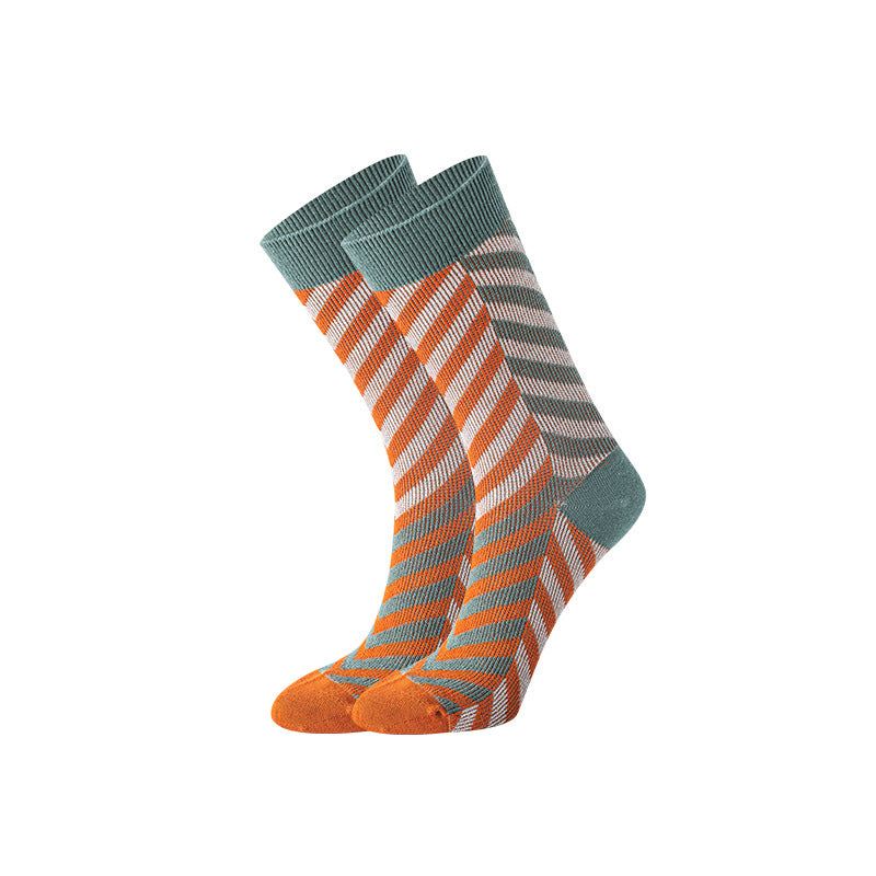 Tube Socks Men's Retro Striped Socks