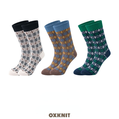 Chaussettes athlétiques à double aiguille de style ethnique rétro