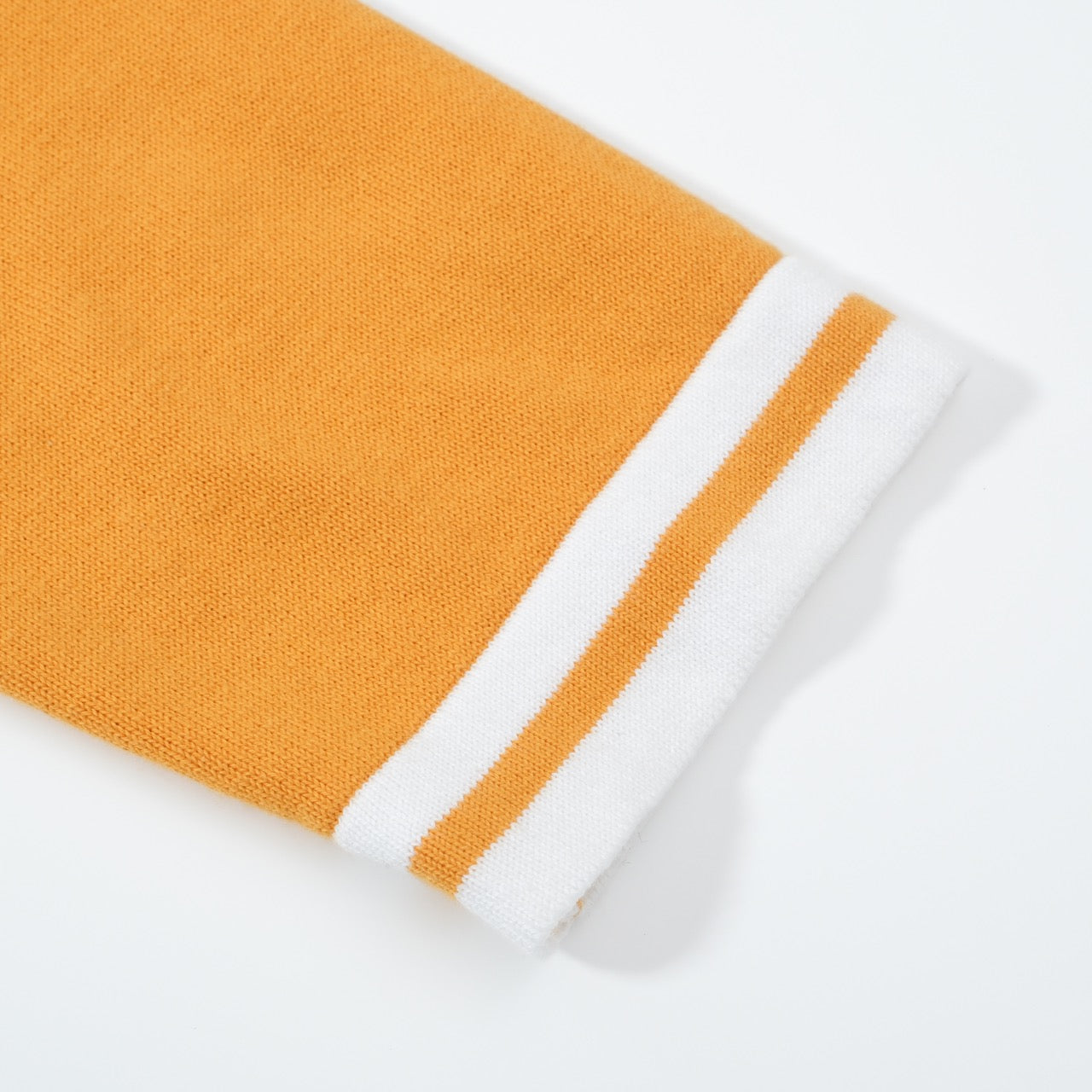 Men's Yellow Knitted Long Sleeve Solid T-Shirt
