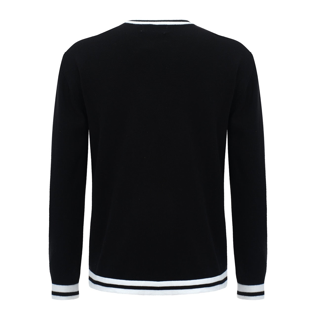 Camisetas negras de manga larga de punto estilo retro mod de los años 60 para hombre