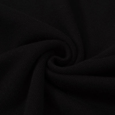 T-shirts noirs à manches longues en tricot de style mod rétro des années 1960 pour hommes