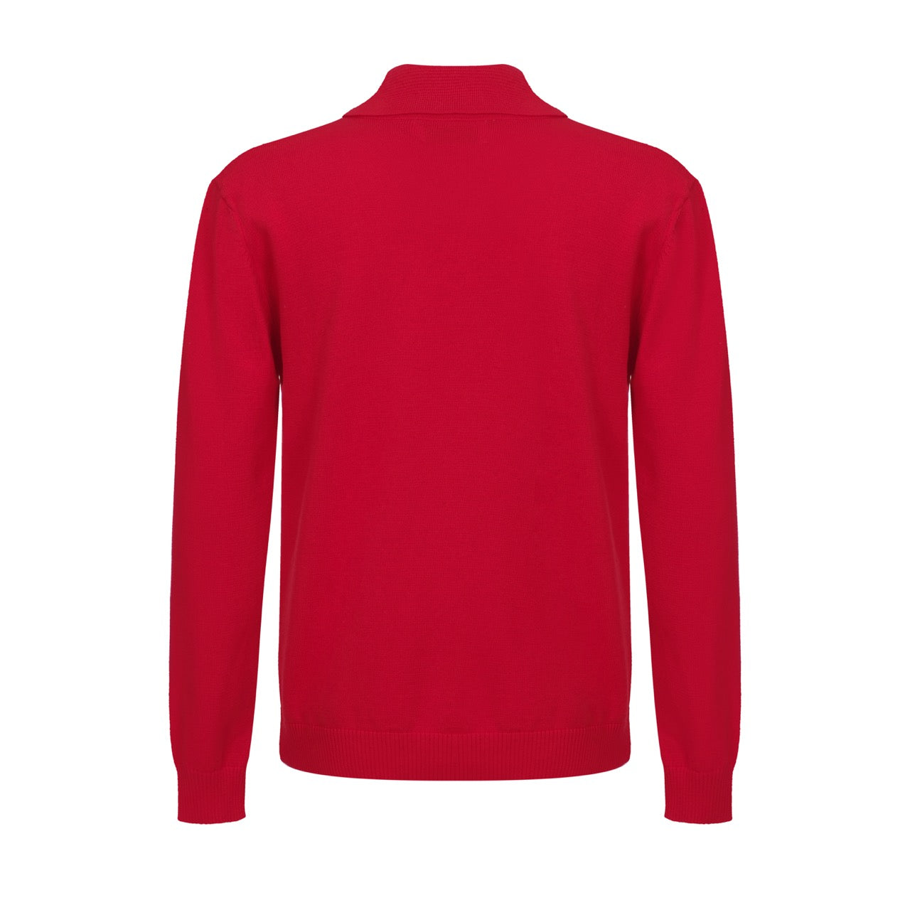 Cardigan rétro rouge à manches longues en tricot à rayures pour hommes