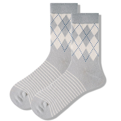 Chaussettes à carreaux pour hommes Chaussettes en tube Chaussettes en coton