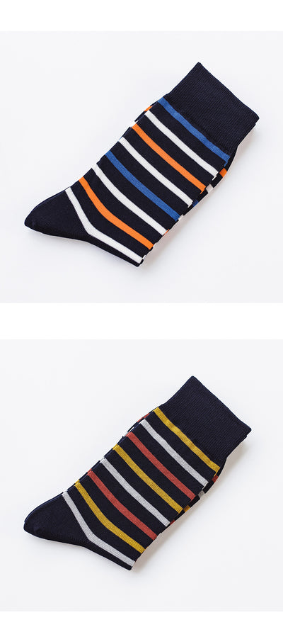 Ανδρική κάλτσα Vintage Stripe μέχρι τη μέση της γάμπας