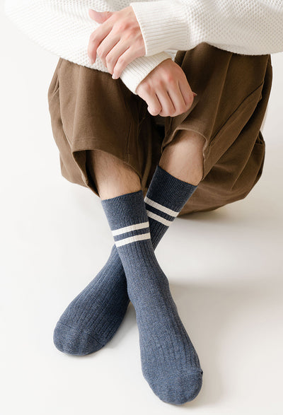 Calcetines de algodón para hombre, nuevos deportes de otoño, calcetines largos transpirables absorbentes de sudor para ocio