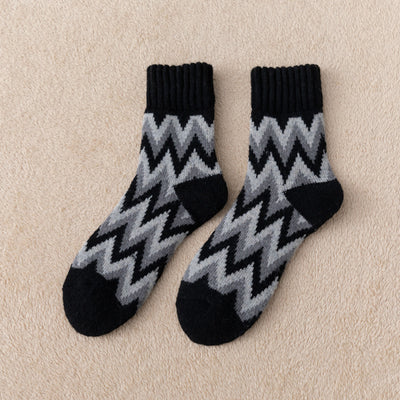 Socks Extra Thick Men's Mid-Calf Length Sock Autumn and Winter Thickened Warm Retro Socks