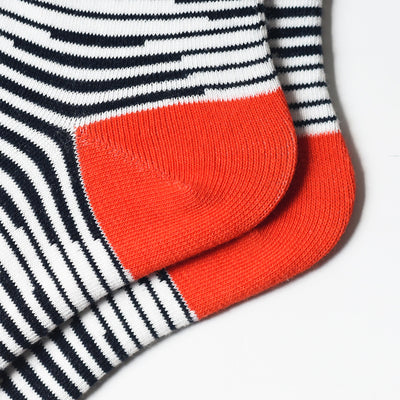 Striped Geometric Circle Pattern Color Matching Mid-Calf Socks