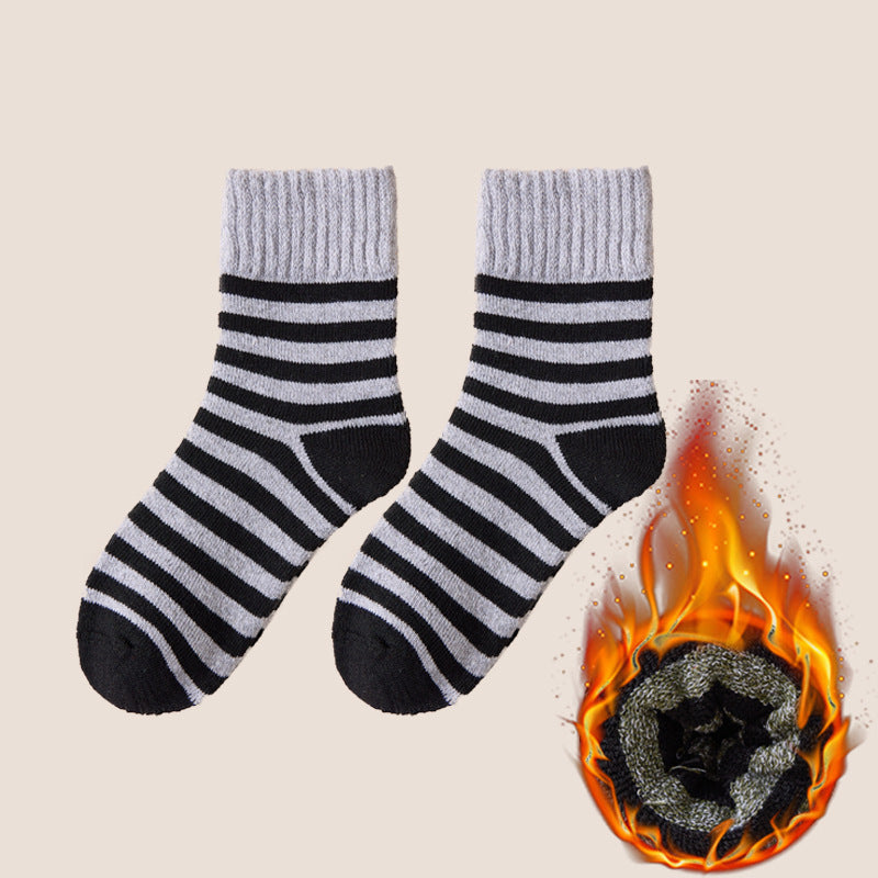 Chaussettes thermiques extra épaisses doublées de polaire Chaussettes mi-mollet pour hommes