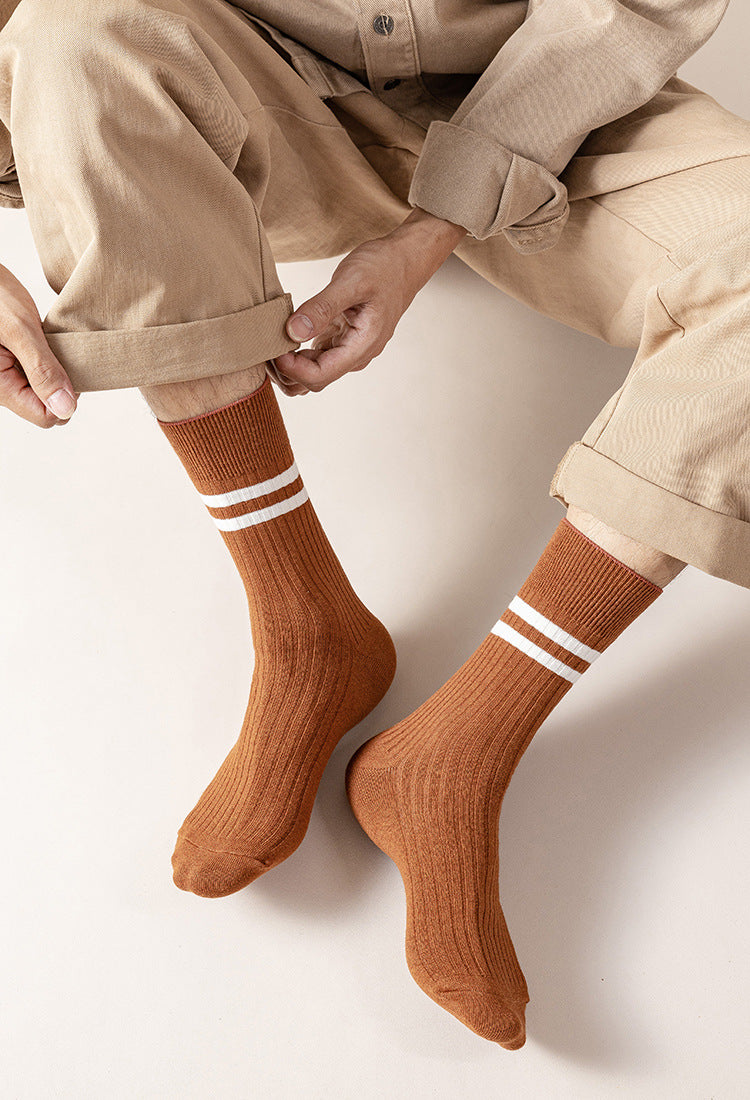 Ανδρικές κάλτσες Βαμβακερές φθινοπωρινές νέες αθλητικές μακριές κάλτσες αναπνεύσιμου ιδρώτα