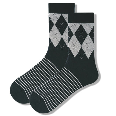 Chaussettes à carreaux pour hommes Chaussettes en tube Chaussettes en coton