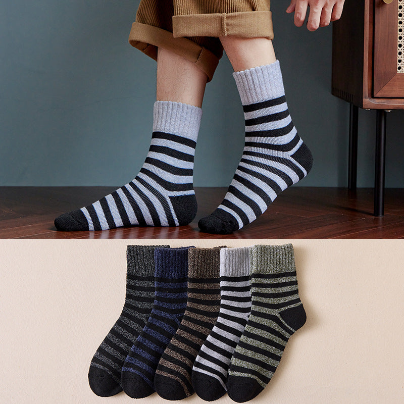 Chaussettes thermiques extra épaisses doublées de polaire Chaussettes mi-mollet pour hommes