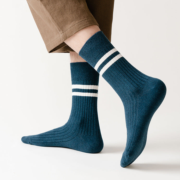 Ανδρικές κάλτσες Βαμβακερές φθινοπωρινές νέες αθλητικές μακριές κάλτσες αναπνεύσιμου ιδρώτα