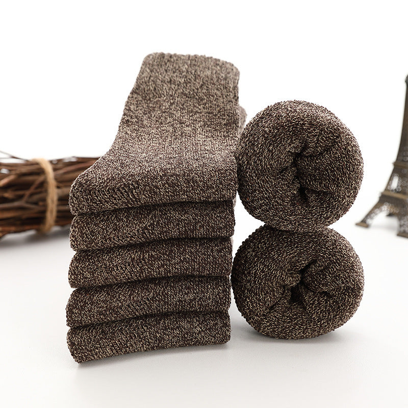 Mit Fleece gefütterte, extra dicke Thermosocken Mittelhohe Herrensocke