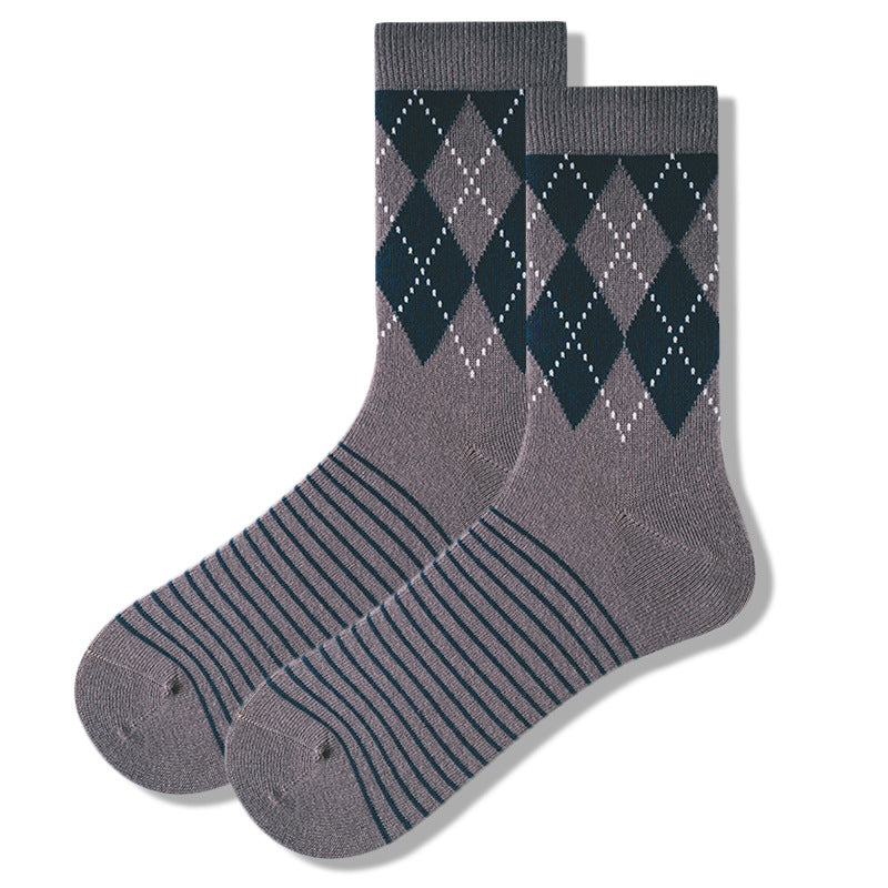 Karierte Herrensocken Schlauchsocken Baumwollsocken