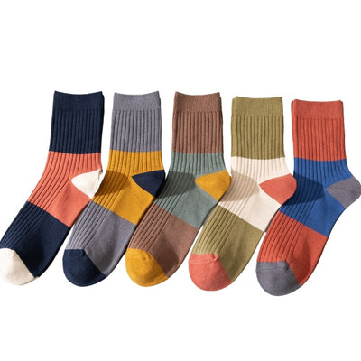 Sokken van zuiver katoen voor heren in contrastkleur Trendy sokken tot halverwege de kuit