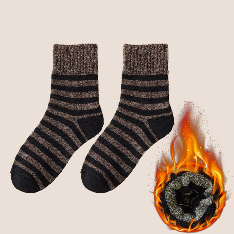 Mit Fleece gefütterte, extra dicke Thermosocken Mittelhohe Herrensocke