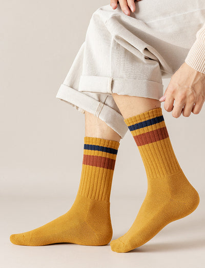 Chaussettes pour hommes Chaussettes de sport de loisirs épaisses et chaudes pour l'automne et l'hiver