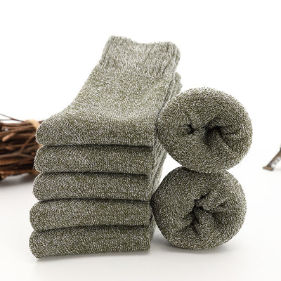 Fleece-Lined Extra Thick Thermal Socks Men's Mid-Calf Length Sock