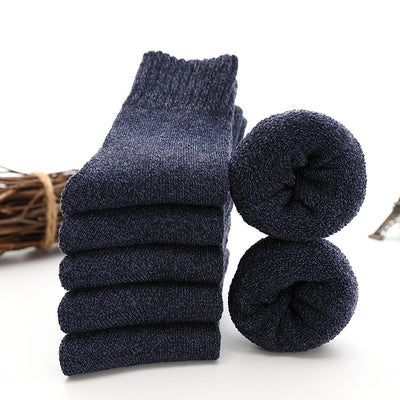 Fleece-Lined Extra Thick Thermal Socks Men's Mid-Calf Length Sock