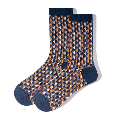 Retro Diamond Plaid Tube Socken