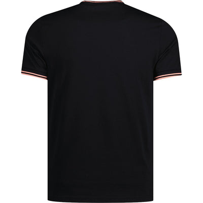 HOMME 1970s Retro Twin Tipped Tee noir/rose