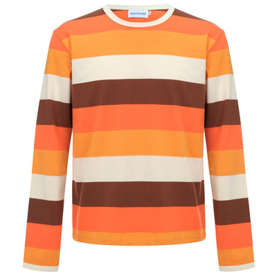 T-SHIRT À MANCHES LONGUES À RAYURES RETRO SEVENTIES POUR HOMME