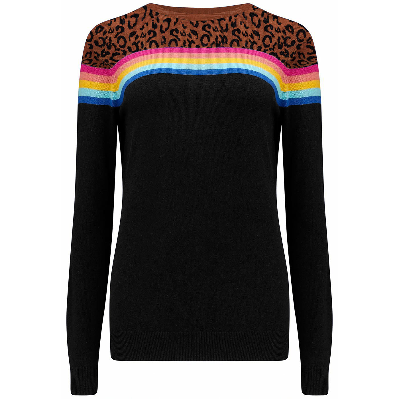 Γυναικεία πλεκτά μακρυμάνικα πλεκτά Rainbow Leopard