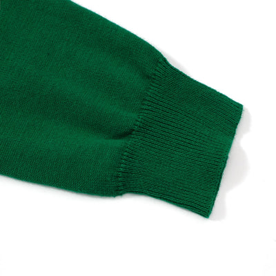 T-shirts en tricot à rayures arc-en-ciel vert à manches longues rétro pour femmes des années 1960