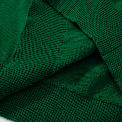 T-shirts en tricot à rayures arc-en-ciel vert à manches longues rétro pour femmes des années 1960